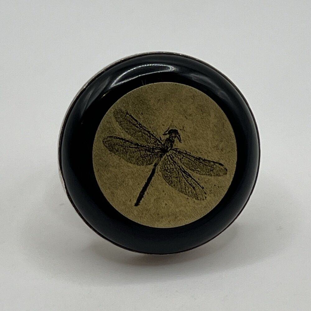 Vintage DTR Sterling Silver 925 Dragonfly Ring Size 9